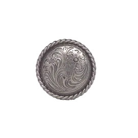 Stecksstore Rose Flower 1-1/4" Antique Nickel Screwback Concho 1786an Stecksstore