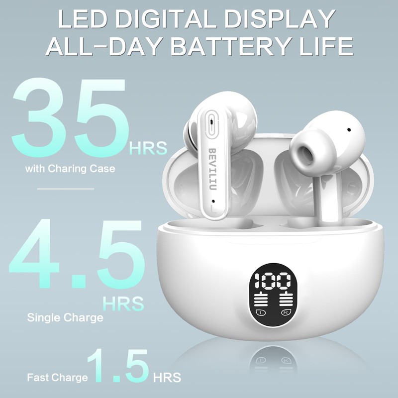Beviliu Translation Earbuds Real Time, 144 Languages 4 Modes Translate