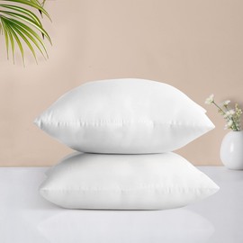 Acanva Throw Inserts Couch Stuffer Pillows Square Form Washable Cushion Filler, 2 Count (Pack of 1), White