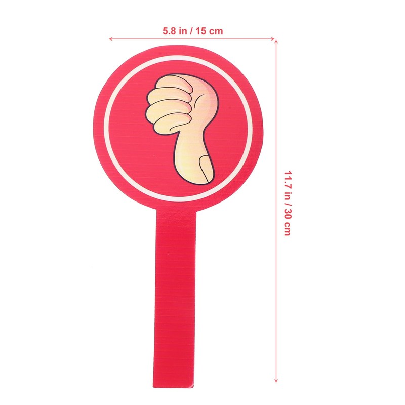 STOBOK Pack of 4 Thumb Up Thumb Down Paddle, Yes