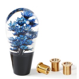 Life Palette Underwater Flower Crystal Shift Knob Long Japanese Extension AT MT Track 3.9 inches (10 cm) 3.9 inches (100 mm) (Black Axis Blue)