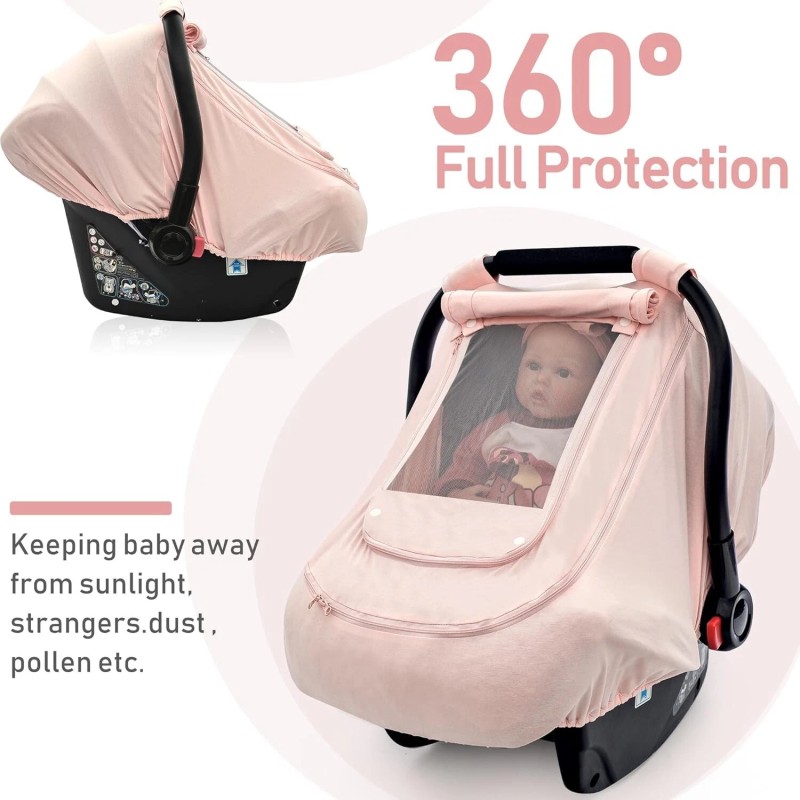 Baby Organic Cotton Summer Baby Car Seat Cover Canopy, Doona