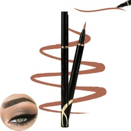 Liquid Eye Liner, Easy To Use Eyeliner Pen, Waterproof and Smudge Proof, Longlasting Liner Stays On All Day & Night, Goes On Smoothl Without Smudging or Skipping (Dark Coffee)