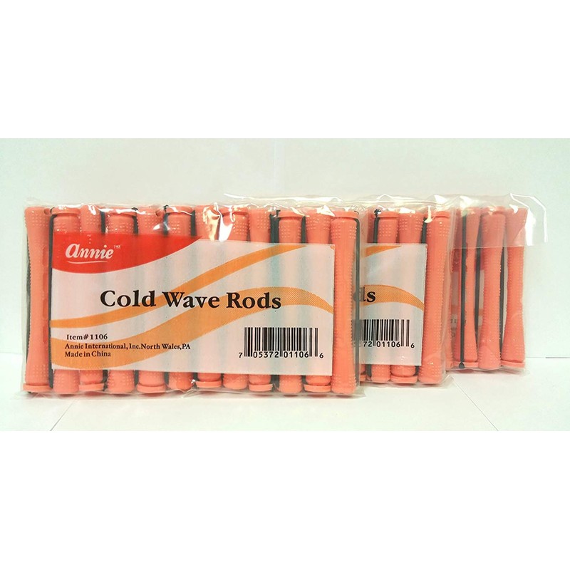 3 Packs of Annie Cold Wave Rods-Long #1106 (12 Pieces