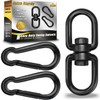 Gelury 2+1 Heavy Duty 304 Stainless Steel Swing Swivel Ring,