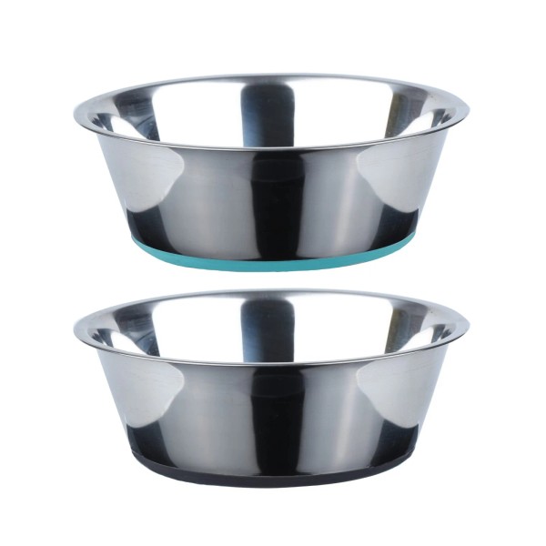Peggy11 New Best Deep Stainless Steel AntiSlip Dog Bowls 2Pack,