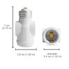 2 Outlet Light Socket to Plug Adapter, Electrical Screw in