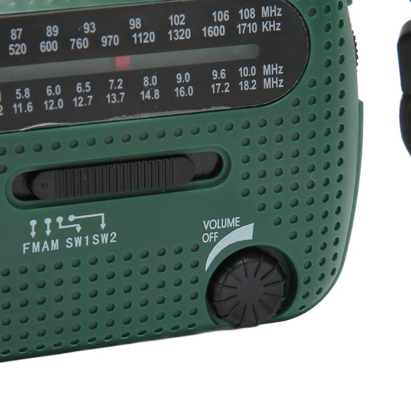 Hand Crank Solar Radio AM FM SW1 SW2 Camping LED