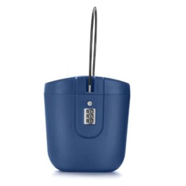 Portable Beach Bucket Box Lock, Cipher Safe Box, Chair Bicycle Vault, Anti-Theft, 3-digit Combination Lock, for Outdoor, Beach, Car, Caravan, Camping, Sports, Travel, Shopping (Royal Blue)