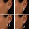 Dochais Gold Hoop Earrings for Women 14K Real Gold Plated