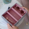 Stackers Dove Grey & Rose Classic Medium Jewellery Box Watch/Accessories