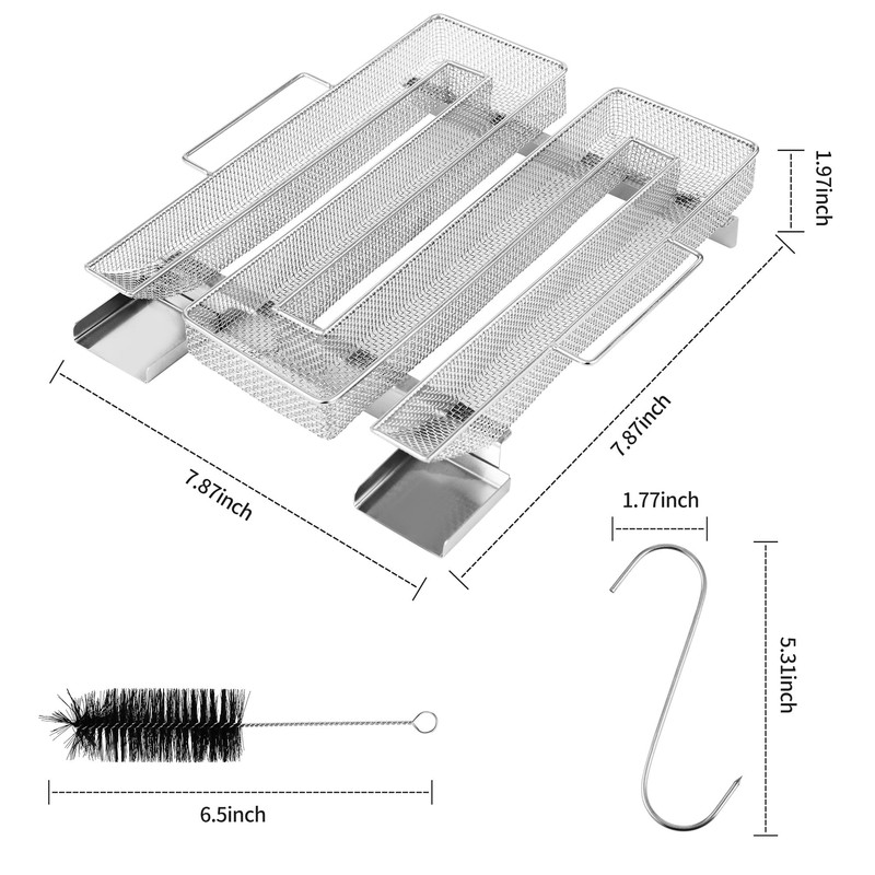Cold Smoke Generator Made of Stainless Steel, Square Smoker Snail,