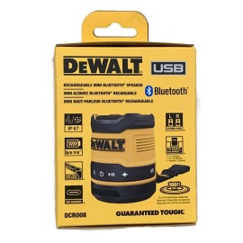DEWALT DCR008 USB-C Rechargeable Mini Bluetooth Speaker