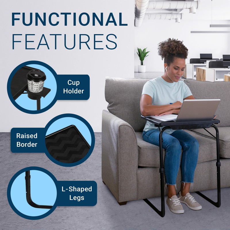 Table-Mate TV Tray Table | Portable Desk Folding Dinner Tray,