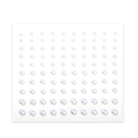 3 Sheets Eye Body Face Gems Jewels Rhinestone Stickers Temporary Tattoo Gems Self Adhesive Crystal Makeup Face Stick Gems for Festival Accessory and Nail Art Decorations(Pearl)