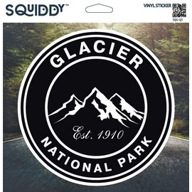 Squiddy Glacier National Park - Vinyl Sticker Decal for Phone, Laptop, Water Bottle (2" Tall)