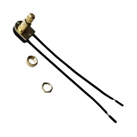 Zing Ear ZE-106M 3/8" Two Wire 3A 250VAC 6A 125VAC/125VL Brass On-Off Rotary Switch ZE-106M