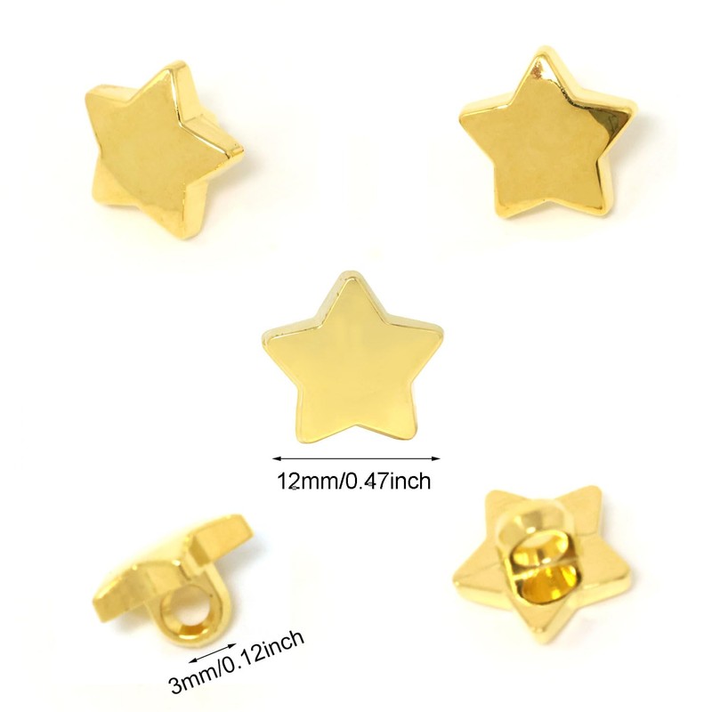 Honbay 60PCS Plastic Star Buttons Decorative Sewing Craft Buttons Embellishments