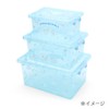 Sanrio 240532 Storage Case with Lid, Small Fresh Punch, Clear