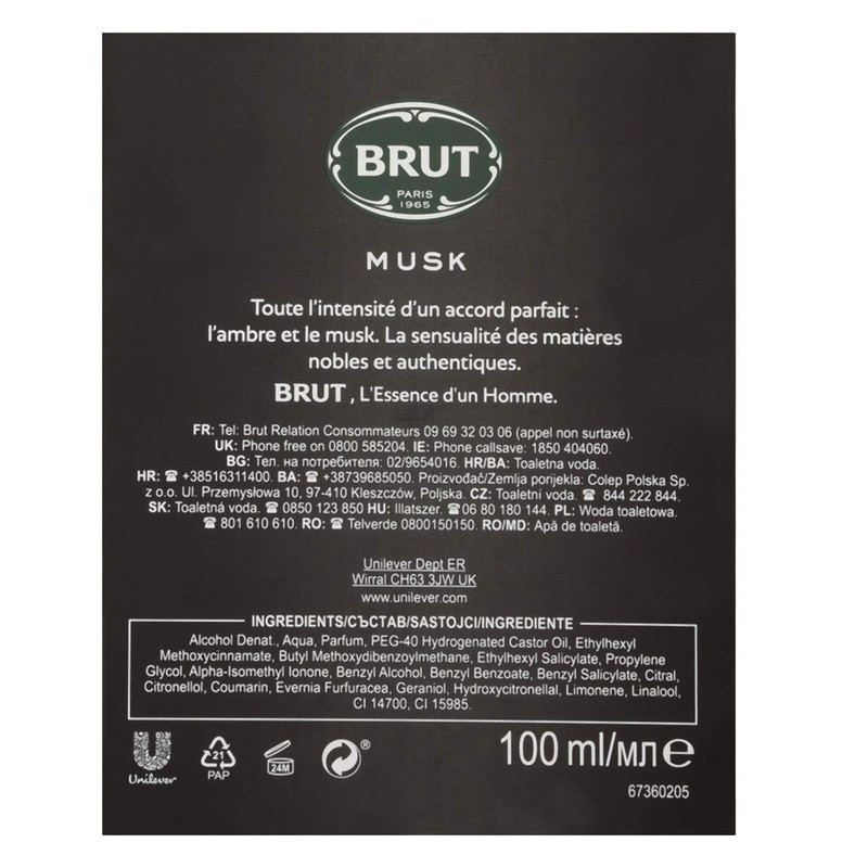 Brut Musk 3.4 Oz/ 100 Ml Eau De Toilette Spray