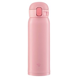Zojirushi SM-WA48-PA Water Bottle, One-touch Stainless Mug, Seamless, 0.1 gal (0.48 L), Peach Pink