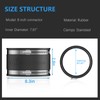 Hon&Guan 8 Dust Collection Fittings Rubber Noise Reduction Clamp for