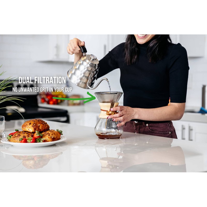 POUR OVER COFFEE FILTER - Reusable Stainless Steel Coffee Filter