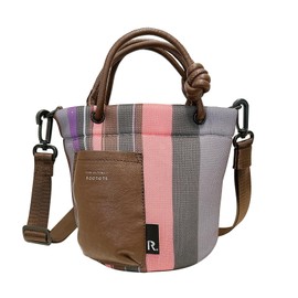 Route 1161 1163 Mini Fluffy Shoulder Tote Bag Baby Lu Wafer SC BR Wafer (116102 Stripe Purple)