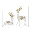 2 Pieces Elegant Christmas Reindeer Resin Statues for Home Decoration