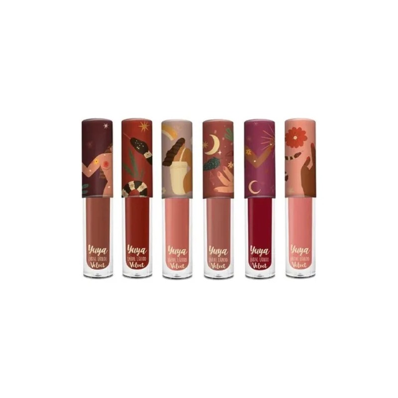 Pack X6 Labiales Velvet Edición Limitada Yuya