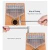 zmart 17 Keys Kalimba Thumb Piano Wood Mahogany Body Tune