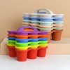 RAUVOLFIA 6 Pack Classroom Caddy Storage Basket with Handle, Plastic