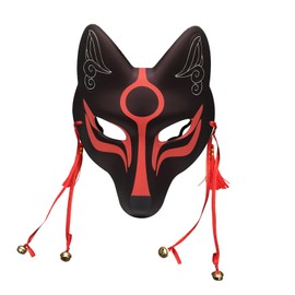 [§podresumYuzu no Natsu] Japanese Style Fox Mask, Christmas Costume Ball, Kabuki PU Costume Face
