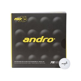 andro 162223 Table Tennis Training Ball, 1.6 inches (40 mm) (6 Dozen)