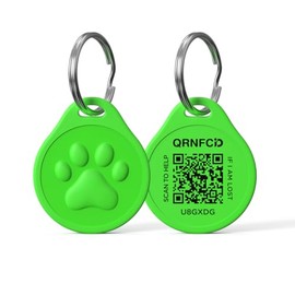 Generic Smart Pet Identification Tag NFC QR (Green)
