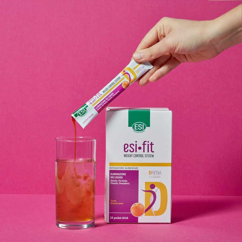 ESI Fit Drena, Integratore Alimentare con Pilosella, Tè Verde, Potassio