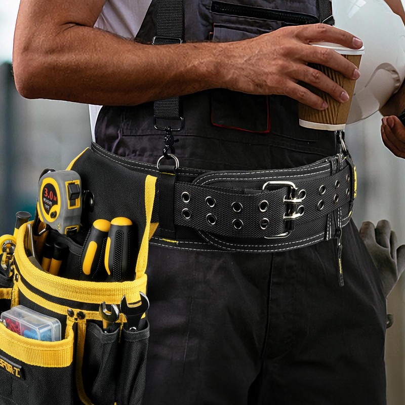 Padded Tool Belt,4-Inch Heavy Duty Tool Belts for Men with