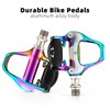 ROCKBROS Road Bike Pedals Colorful Alloy Clipless Bicycle Pedals with