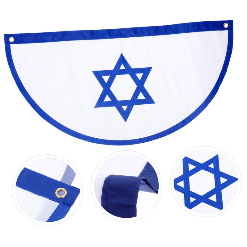 Mipcase 2pcs Israel National Flag Vertical Garden Flag Outdoor Decoration