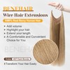 Benehair Human Hair Extensions Thick Ends Invisible Wire Real Human