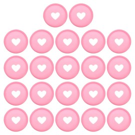 PATIKIL 35mm Plastic Book Binding Discs, 22 Pack Discbound Expansion Discs Heart Binder Rings for DIY Notebook Planner, Pink
