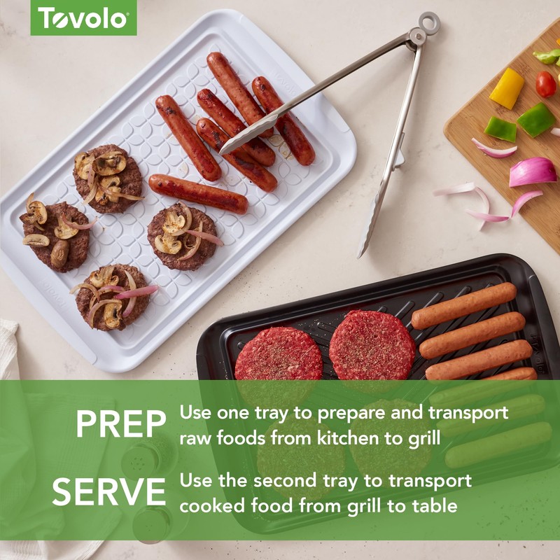 Tovolo Prep & Serve BBQ Trays Pack of 2 (Large