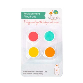 Replacement Filing Pads for Cherish Baby Care Electric Baby Nail Trimmer - Includes 4 Colour Filing Discs for Newborn to Toddler
