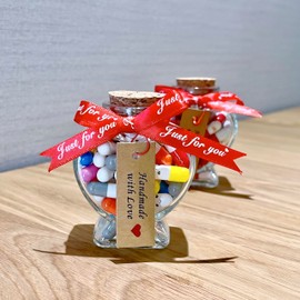 50 PCS Capsule Letters Message in a Bottle with Gifts Box Love Pills Notes Letters Cute Stuff Things Gifts for Boyfriend/Girlfriend Valentines Day Gifts (Rainbow)