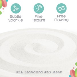 Sandsational Sparkle White Unity Sand, 2 LB (32 oz), White Colored Sand for Weddings, Vase Filler, Home Décor, Crafts, Terrariums, and More