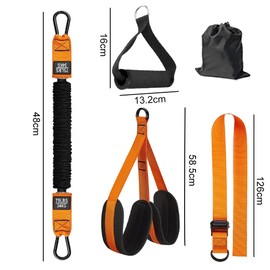 Penbinmall Klimmzug bänder widerstandsbänder, robuste Klimmzug-trainingsbänder mit verstellbarem Widerstand und Höhe mit Zwei stabilen Fußstützpedalen, Unterstützung für Anfänger beim Klimmzugtraining