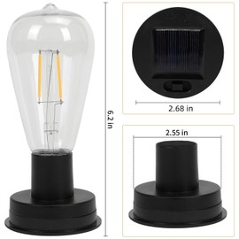 Solar Light Replacement Top with Bulb for Solar Lantern