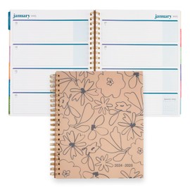 Erin Condren Inspired Collection Large Weekly/Monthly Dated Planner (July 2024 - June 2025) - Boho Blooms Cover