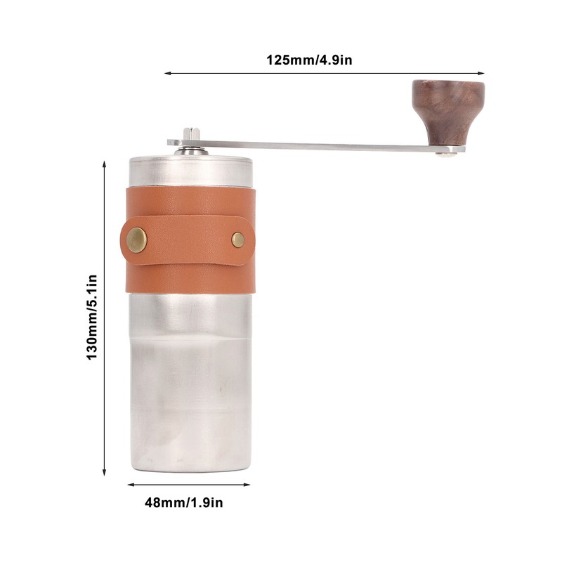 Manual Coffee Grinder Stainless Steel Portable Hand Coffee Bean Mill