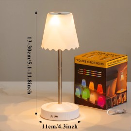 Modern USB Rechargeable Desk Lamp RGB Motion Sensor Height Adjustable Night Lights Hotel Bedroom Bedside LED Table LampBody color: White, Lamp Power(W): 2,5, Plug Type: Usb